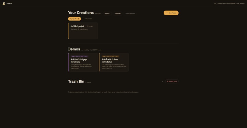 LEGATO – screenshot 1