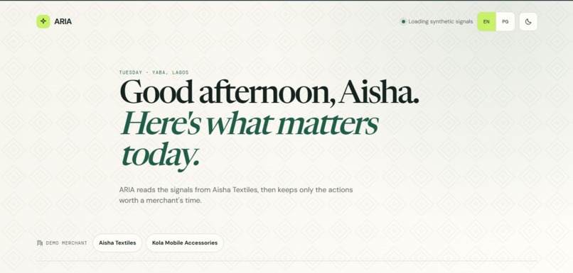 ARIA – screenshot 1