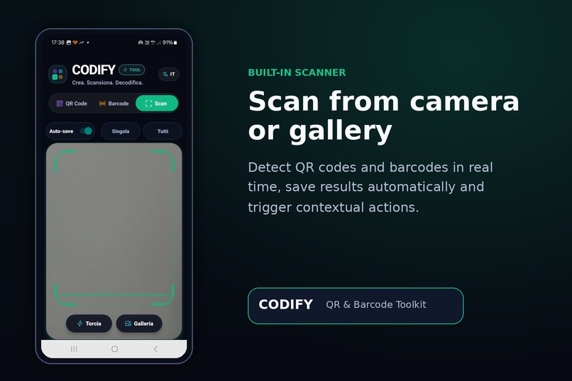 Codify — QR & Barcode Toolkit – screenshot 1