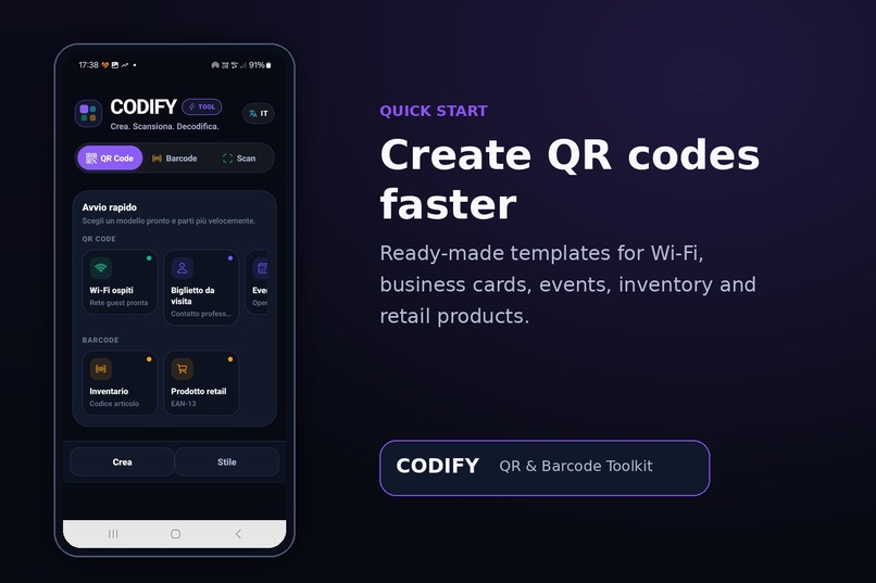 Codify — QR & Barcode Toolkit – screenshot 2