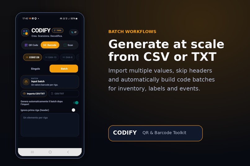 Codify — QR & Barcode Toolkit – screenshot 3