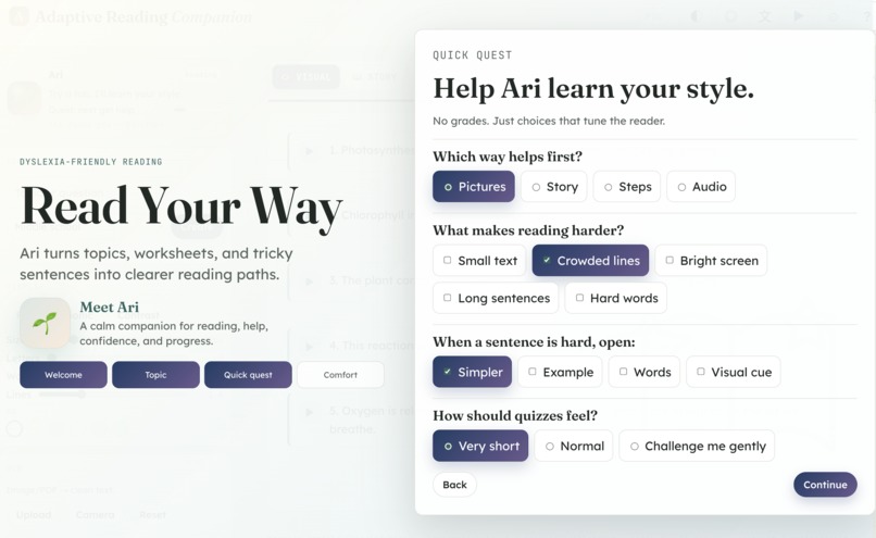 SimpLex: Adaptive Reading Companion – screenshot 1
