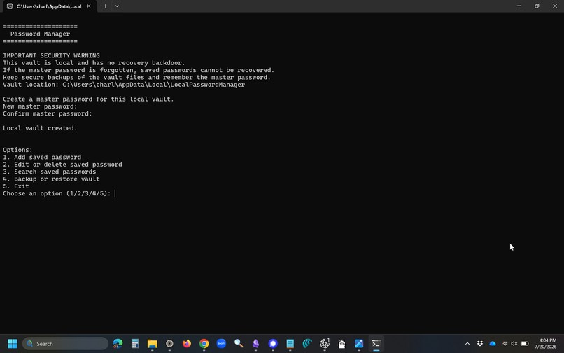 KeepLocal: Local Password Manager – screenshot 4