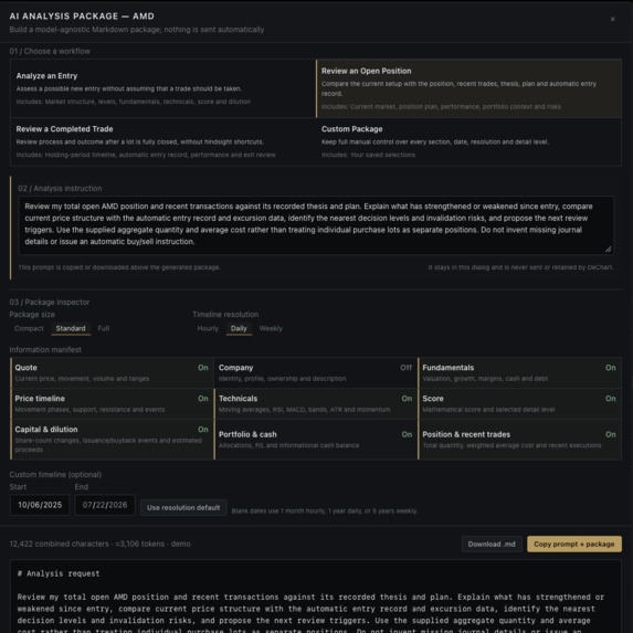 DeChart – screenshot 1