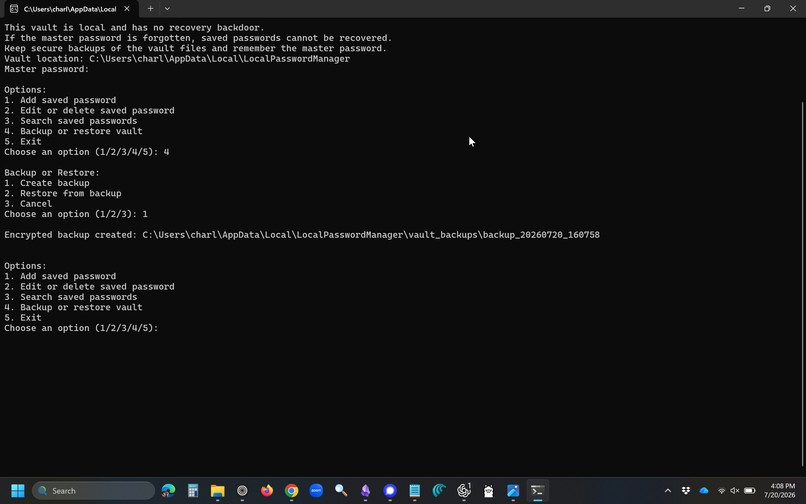 KeepLocal: Local Password Manager – screenshot 6