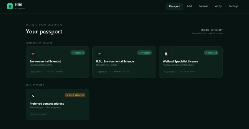 HIRI Passport – screenshot 2