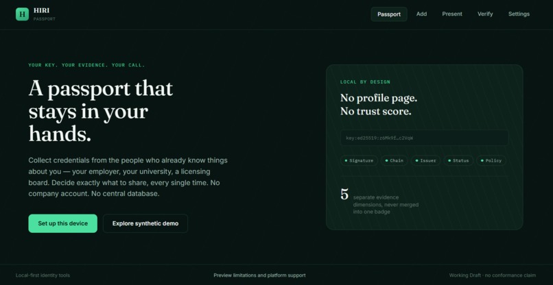 HIRI Passport – screenshot 3