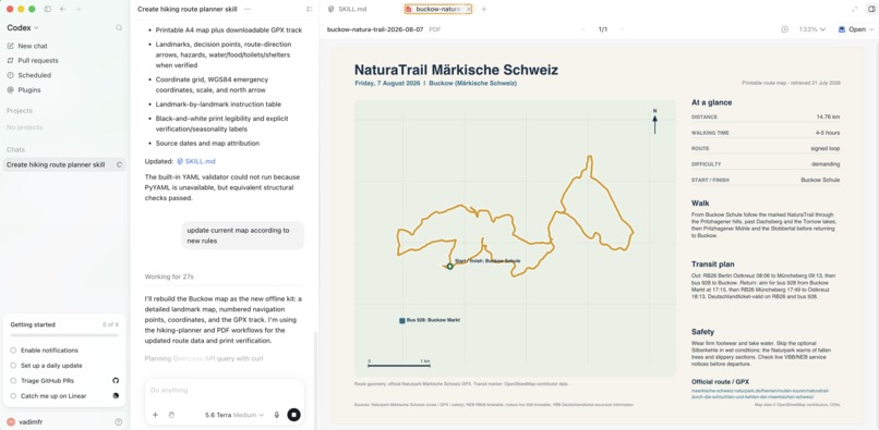 Hiking fellow with Codex – screenshot 1