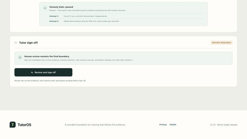TutorOS – screenshot 3