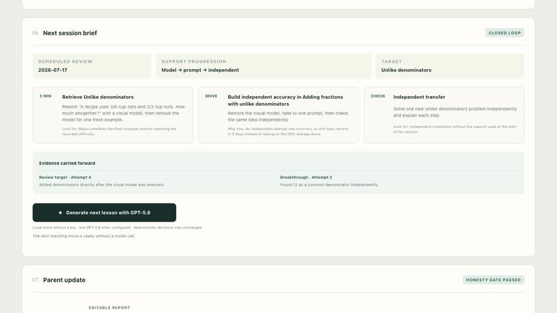 TutorOS – screenshot 2