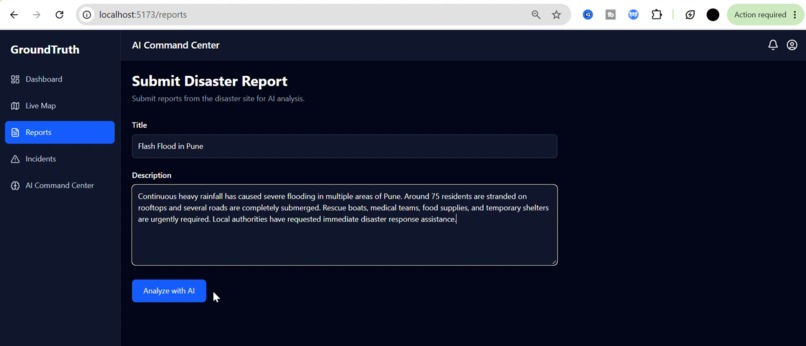 GroundTruth: AI-Powered Disaster Intelligence Platform – screenshot 5