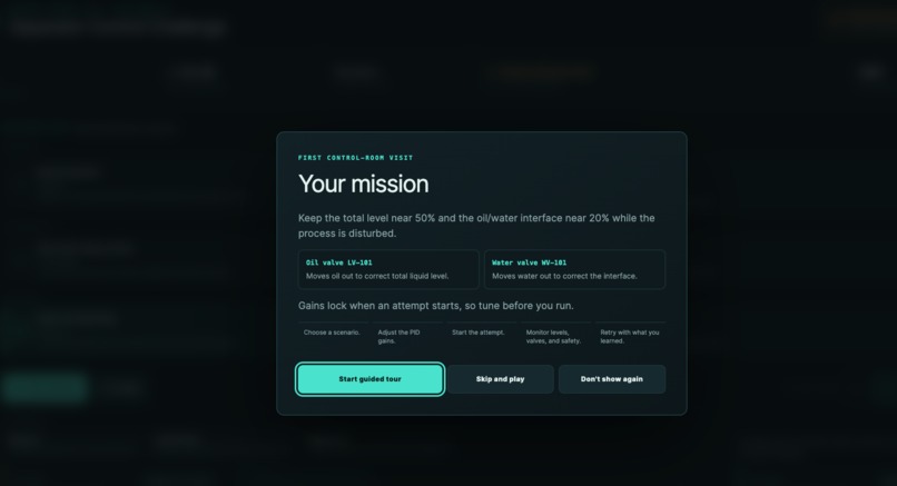 Separator Control Challenge – screenshot 2