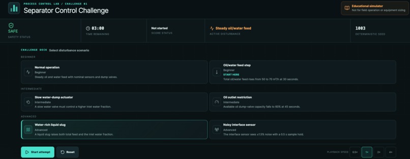 Separator Control Challenge – screenshot 3