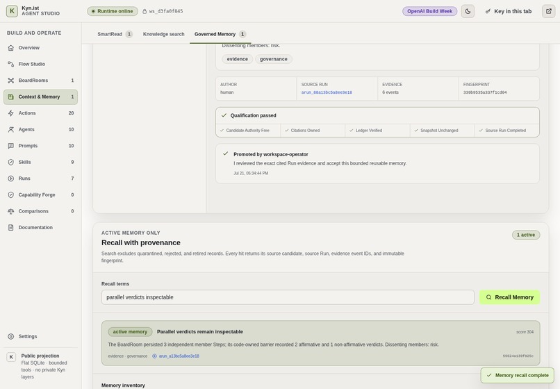Kyn.ist Agent-Studio – screenshot 3