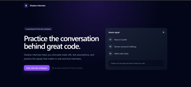 Shadow Interview – screenshot 1