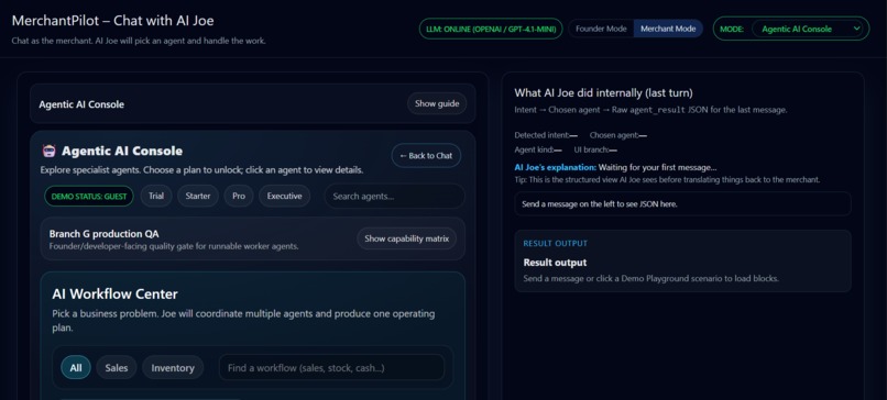 MerchantPilot — AI Joe for Owner-Controlled Operations  – screenshot 2