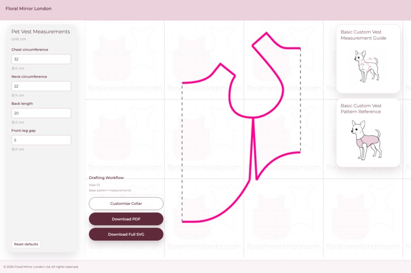 Floral Mirror London — Parametric Pattern Customisation – screenshot 4