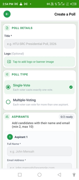 eVoting System Pro – screenshot 4