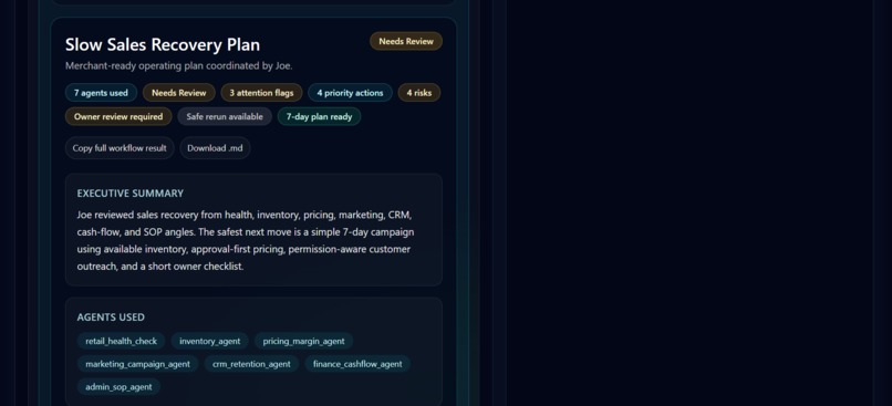 MerchantPilot — AI Joe for Owner-Controlled Operations  – screenshot 5