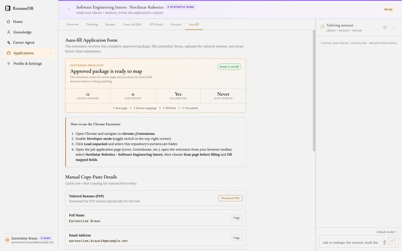 ResumeDB – screenshot 5
