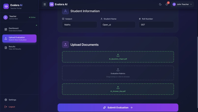 Evalora AI: AI-Powered Smart Evaluation – screenshot 14