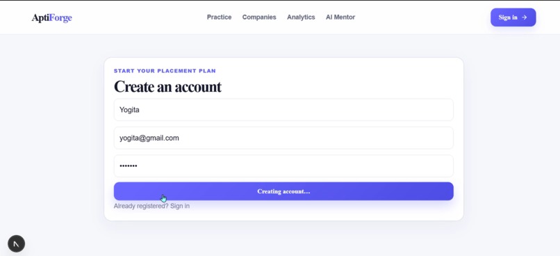 AptiForge: AI-Powered Placement Aptitude Preparation – screenshot 2