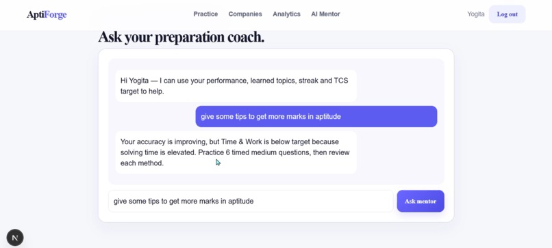 AptiForge: AI-Powered Placement Aptitude Preparation – screenshot 11