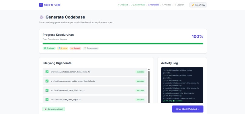 Spec-to-Code Intelligence Platform – screenshot 4