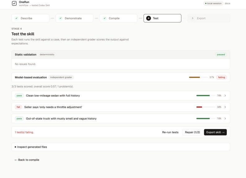 OneRun – screenshot 1