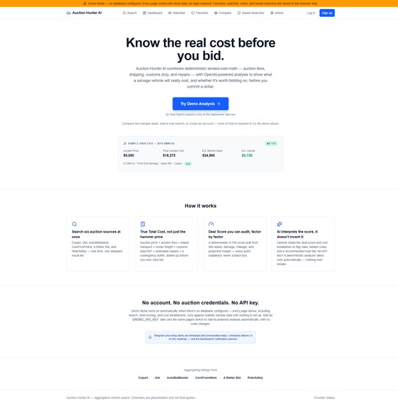 Auction Hunter AI – screenshot 1