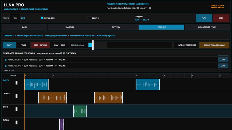 LLNA PRO – Low-Latency Mobile Audio Framework for Unity – screenshot 2