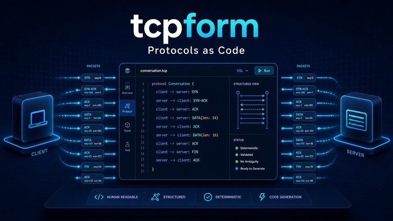 tcpform protocol lab – screenshot 1