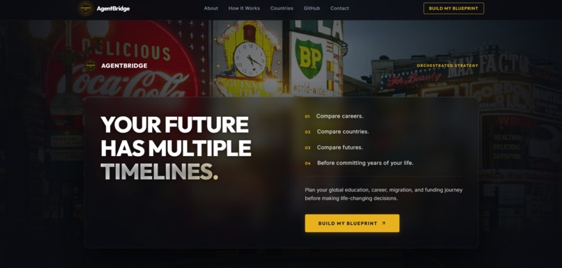 AgentBridge – AI-Powered Global Career & Migration Planner – screenshot 1