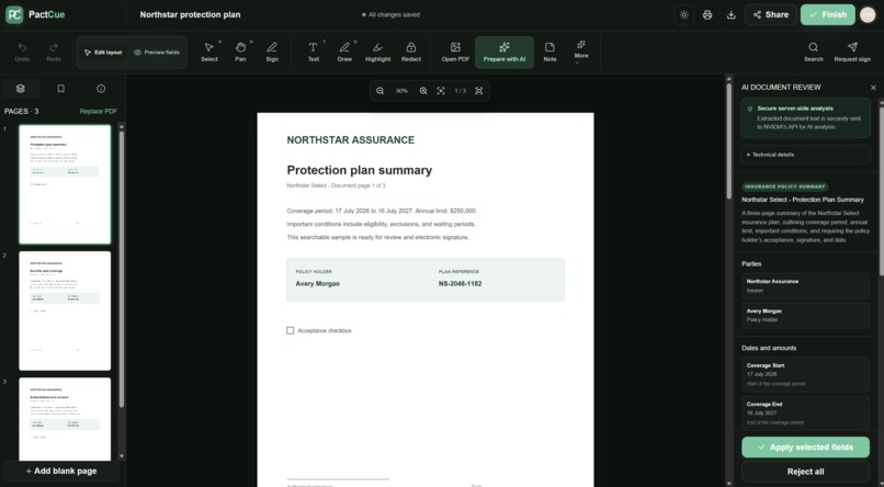 PactCue – screenshot 2