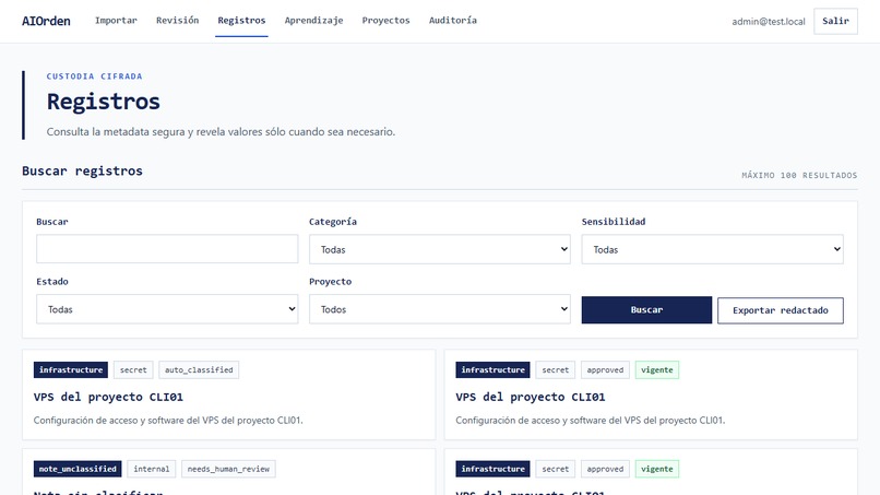 AIOrden: Secure Technical Notes Classifier – screenshot 3