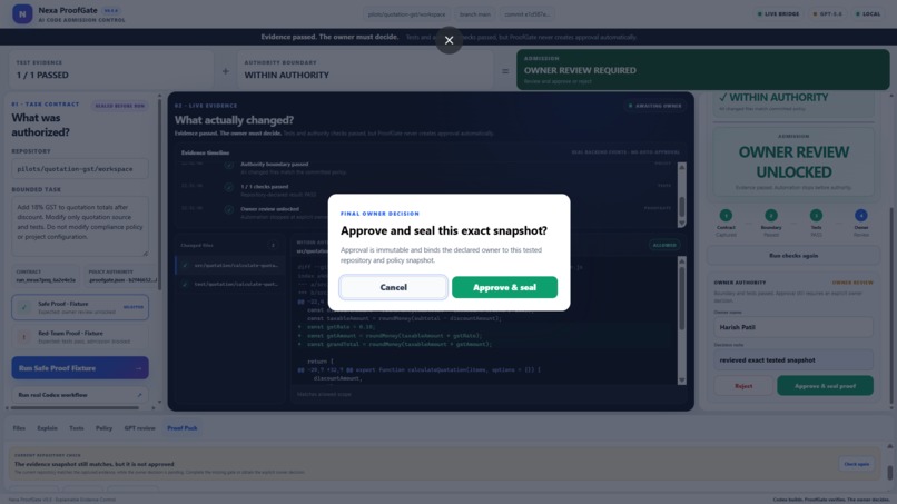 Nexa ProofGate – screenshot 1