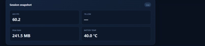 DroidPerf – screenshot 1