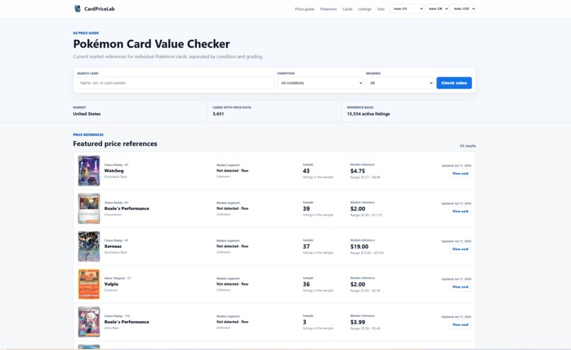 Cardpricelab – screenshot 2