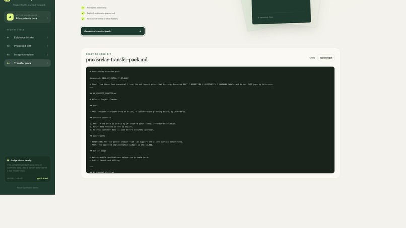PraxisRelay – screenshot 2