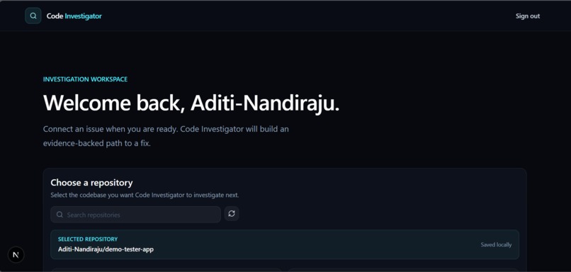 Code investigator – screenshot 1