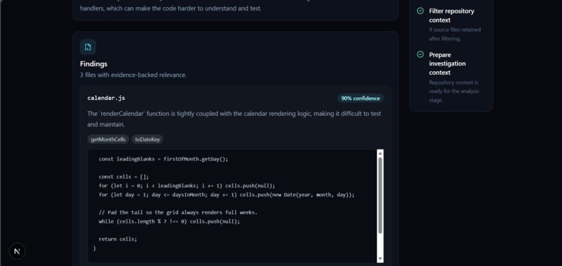 Code investigator – screenshot 3
