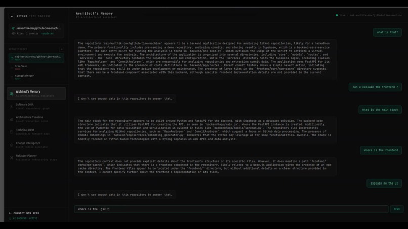 Github Time Machine – screenshot 1