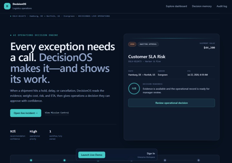 DecisionOS – screenshot 1