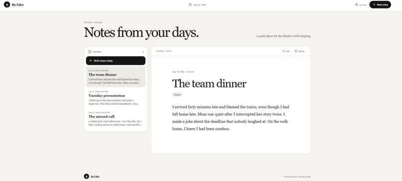 Be.Fake – screenshot 1