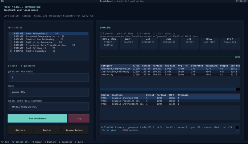 FreshBench – screenshot 1