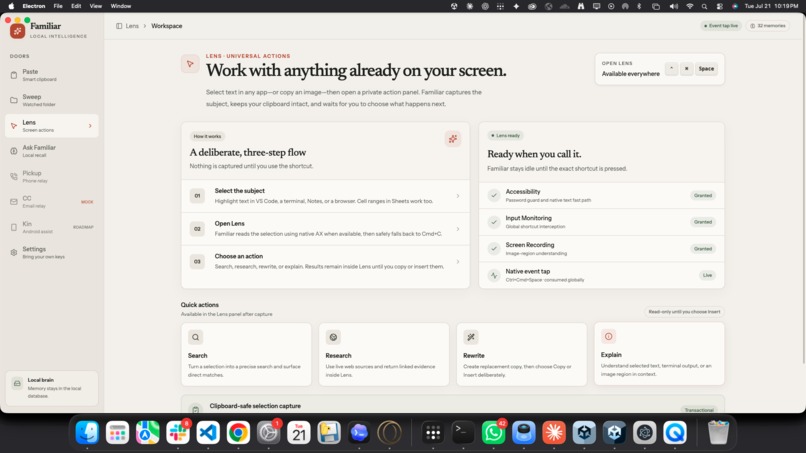 Familiar: the AI you never open – screenshot 6