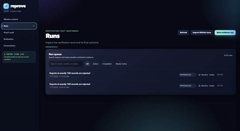 Reprove – screenshot 1