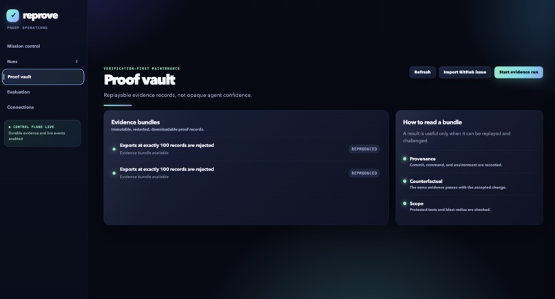 Reprove – screenshot 2