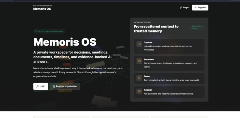 Memoris OS – screenshot 1