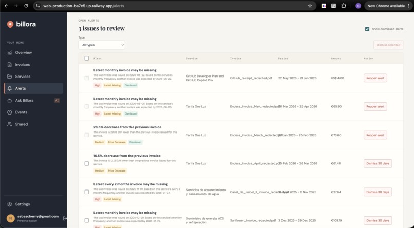 Billora - Visualize what you pay – screenshot 5